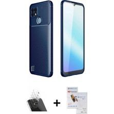 Pileli Store Pilelistore™ C21 Kılıf Eksen Form Prime - Siyah Seramik Nano Ekran Koruyucu + Kamera Lens Koruma Cam - Sf