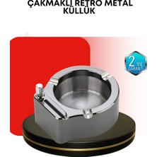 Ata Store Paslanmaz Çakmaklı Küllük Modern Masa Üstü Aksesuar - Lisinya