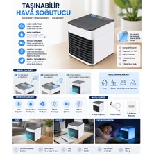 Eser Ticarett Mini Klima USB Hava Soğutucu Vantilatör Nemlendiricili Sessiz Masaüstü Fan