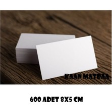Orbak Kağıtçılık 600 Adet 300 gr Selefonsuz 8x5 cm Boş Baskısız Kartvizit