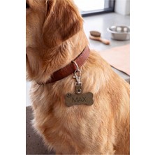 Pepuza Hakiki Deri Kancalı Köpek Tasma Charmı / Köpek Künyesi / Köpek Isimlik - Kişiselleştirilebilir Lazer Kazıma