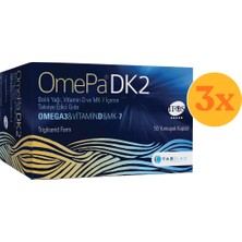 Omepa Dk2 Omega 3 & Vitamin D & Mk-7 50 Yumuşak Kapsül - 3 Adet (Toplam 150 Kapsül)