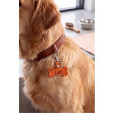 Pepuza Hakiki Deri Kancalı Köpek Tasma Charmı / Köpek Künyesi / Köpek Isimlik - Kişiselleştirilebilir Lazer Kazıma