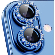 Edelfu iPhone 17 - Taşlı Dişli Kamera Koruma Lens Koruyucu Temperli Cam (2'li)