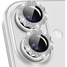 Edelfu iPhone 17 - Taşlı Dişli Kamera Koruma Lens Koruyucu Temperli Cam (2'li)