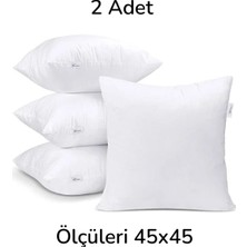 Emrin Ahşap Oyuncak Ve Hediyelik Eşya 2 Adet Premium Kare Kırlent Iç Yastık, Elyaf Dolgulu 45X45