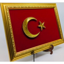 Rizart Sanat Evi Filografi Bayrak Altın Renginde