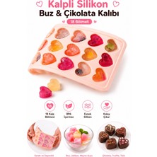 CKM Silikon Kalpli Silikon Buz ve Çikolata Kalıbı 18 Bölmeli