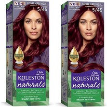 Wella Koleston Naturals Koyu Nar Kızılı 5/45 Kalıcı Saç Boyası 2x Paket Yoğun Renk ve Besleyici Etki