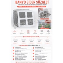 Transformacion 10 Adet Yapışkanlı Banyo Gider Süzgeci Saç Tutucu ve Çok Amaçlı 721135