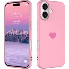 3gen Case iPhone 17 Kalp Logolu Lansman Kılıf Içi Kadife Kaplamalı Kamera Yükseltili Silikon Kapak