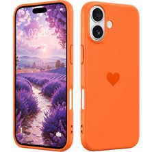 3gen Case iPhone 17 Kalp Logolu Lansman Kılıf Içi Kadife Kaplamalı Kamera Yükseltili Silikon Kapak