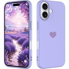 3gen Case iPhone 17 Kalp Logolu Lansman Kılıf Içi Kadife Kaplamalı Kamera Yükseltili Silikon Kapak