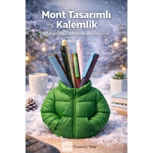Cosmic Store Mont Tasarımlı Kalemlik –3d Baskı Dekoratif Masaüstü Kalem Tutucu | Ofis ve Çalışma Masası Aksesuarı