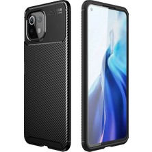 Senka Mi 11 Lite Kılıf Auto Fus Karbon Kapak - Siyah