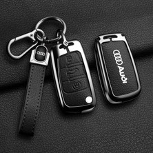 Keymatik Audi A1 A3 A4 A6 Q Serisi 3 Tuşlu Sıstalı Anahtar Kılıfı Premium
