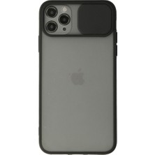 Uravas Store Iphone 11 Kılıf Palm Buzlu Kamera Sürgülü Silikon - Siyah