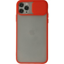 Uravas Store Iphone 11 Kılıf Palm Buzlu Kamera Sürgülü Silikon - Kırmızı