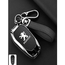 PEUGEOT208 308 3008 5008 Rifter Premium Metal Deri Anahtar Kılıfı