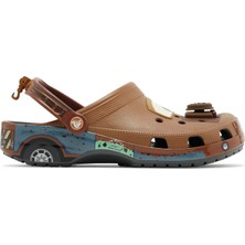 Crocs Classic Clog Mater Kauçuk Malzeme ile Günlük Kullanıma Uygun Kahverengi Terlik