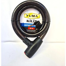 Yuma Motosiklet Kilidi 150 cm – 20 mm Kalınlık, Anahtarlı Çelik Halat