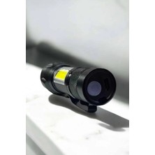 Senka Mey Ithalat® Şarjlı Metal Zoomlu El Feneri Işıldak LED Işık Taşınabilir El Lambası