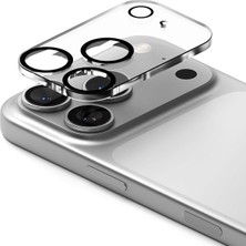 Edelfu iPhone 17 Pro - 9h Temperli Cam Lens Koruma Komple Kamera Koruması (Tek Parça)