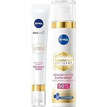 Uravas Store LUMINOUS630 Leke Karşıtı Gündüz Yüz Kremi 40ML ve LUMINOUS630 Koyu Halka Karşıtı Göz Kremi 15ML