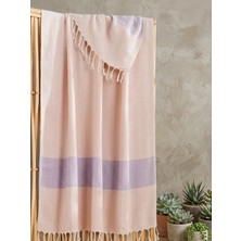 Shipla Home %100 Pamuk Modern Plaj Havlusu XXL 100 x 180 cm Hızlı Kuruma Özelliği ile Pembe