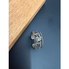 Aida Jewelss 925 Ayar Gümüş Kaplama  Işçilikli Tasarım Yüzük Ayarlanabilir Ölçü
