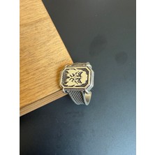 Zadenza Gold Aida Jewelss 925 Ayar Gümüş Kaplama  Işçilikli Tasarım Yüzük Ayarlanabilir Ölçü