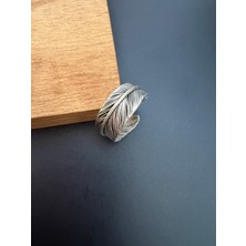 Aida Jewelss 925 Ayar Gümüş Kaplama  Işçilikli Tasarım Yüzük Ayarlanabilir Ölçü