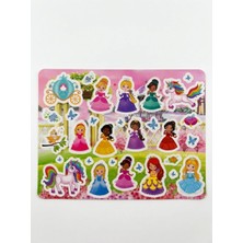The Monarch Co Princess Garden Tekrar Kullanılabilen Eğitici Sticker Seti - Prenses ve Unicorn Temalı Oyun Sahnesi, Çanta Boy (3+ Yaş)
