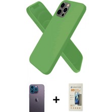 Pileli Store Pilelistore™ iPhone 12 Pro Kılıf Kozmos Yansıma Özel Seri - Siyah 6d Mat Seramik Hayalet Nano Ekran Koruyucu + Neon Fosforlu Kamera Lens - Mı
