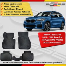 Bmw X1 Paspas Araca Özel F48 Paspas 2015 - 2022 Arası Derin Havuzlu Paspas Bosse North Serisi