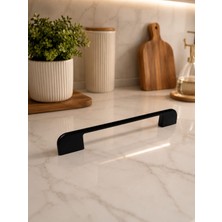 Lüks Siyah Zamak Mutfak Dolap Kulpu - D Model 128-160MM Çekmece Kulbu