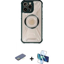 Pileli Store Pilelistore™ iPhone 12 Pro Max Kılıf Kutup Modern - Siyah 3D Antistatik Seramik Nano Ekran Koruyucu + Renkli Kamera Lens Koruma Cam - Yl