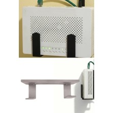 Usin Kendinden Yapışkanlı Gri Duvara Asılabilir Modem Adsl Wifi Router Saklama Duvara Montaj Kutusu Organizer Raf