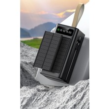 Raylax Solar 50.000 Mah Güneş Enerjili LED Işıklı Powerbank Şarj Aleti 2x USB Çıkışlı Mikro Type-C