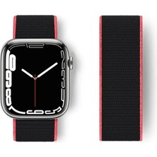 Uravas Store Watch 38MM Hasırlı Cırtcırtlı Kordon - Pembe-Siyah