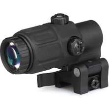 TeknoKapsül Magnifier 5x Yakınlaştırmalı Dürbün 22MM Ray Uyumlu, Katlanır Yaylı Ayaklı