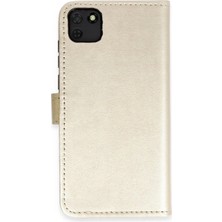 Uravas Store Huawei Y5P Kılıf Trend S Plus Kapaklı Kılıf - Gold
