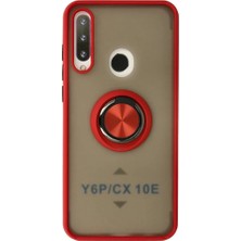 TeknoKapsül Y6P Kılıf Montreal Yüzüklü Kapak - Kırmızı
