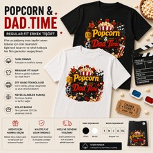 Tişört Kodu Popcorn & Dad Time Erkek Regular Fit Tişört