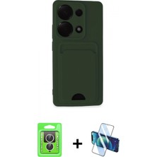 Pileli Store Pilelistore™ Redmi Note 13 Pro 4g Kılıf Vadi Çizgi Prime - Siyah 3D Antistatik Seramik Nano Ekran Koruyucu + Raze Metal Kamera Lens - Gs