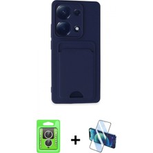 Pileli Store Pilelistore™ Redmi Note 13 Pro 4g Kılıf Vadi Çizgi Prime - Siyah 3D Antistatik Seramik Nano Ekran Koruyucu + Raze Metal Kamera Lens - Gs
