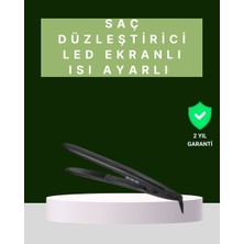 Uravas Store 2025 Isı Ayarlı Titanyum Kaplama Seramik Plakalı Saç Düzleştirici Dijital Ekranlı A Kalite