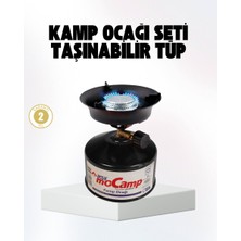Uravas Store Outdoor Kamp Ocağı Gazlı Taşınabilir Pişirme Seti Üç Ayaklı Denge Aparatlı