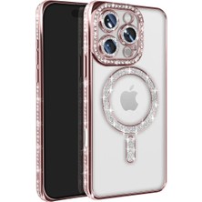 TeknoKapsül Iphone 16 Kılıf Joke Simli Magneticsafe Kılıf - Pembe