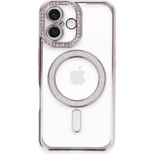 TeknoKapsül Iphone 16 Kılıf Joke Simli Magneticsafe Kılıf - Pembe